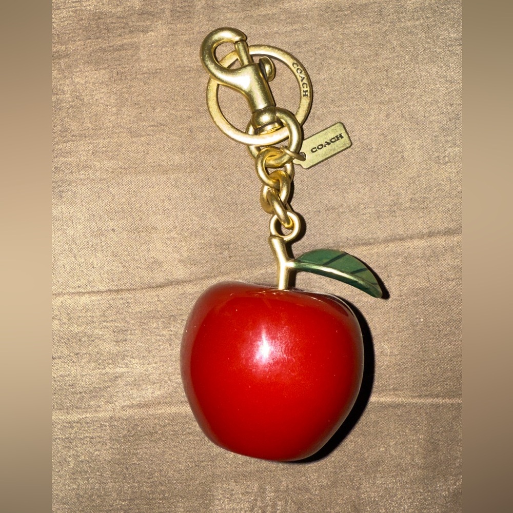 AUTHENTIC New Coach Small Apple Bag Charm